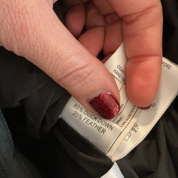 Woolrich Womens Long Duck Down Puffer Coat Plus Size 2XL 2X Black Belted Feather - Picture 15 of 16